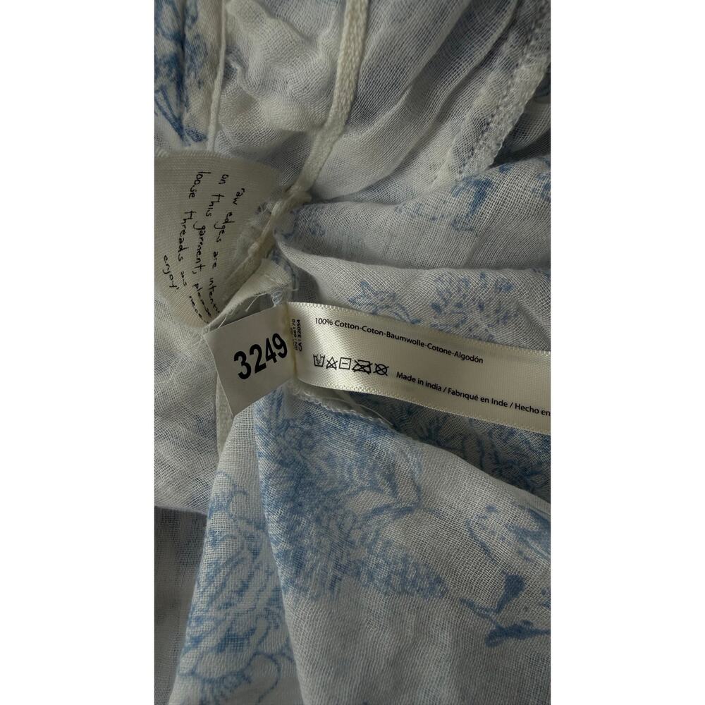 Free People Printed Padma Top – Blue/White, Size M $88 - Picture 7 of 13